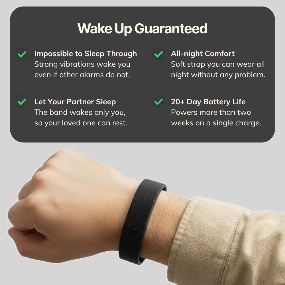 Wake Band - Silent Vibrating Alarm for Deaf & HoH